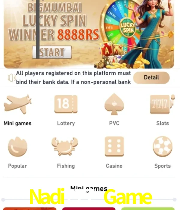 Nadi777 Game login